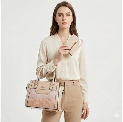 Bag and Wallet Kit in Leather - Croc