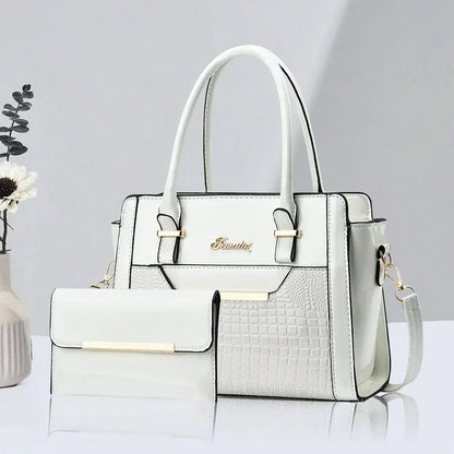 Bag and Wallet Kit in Leather - Croc