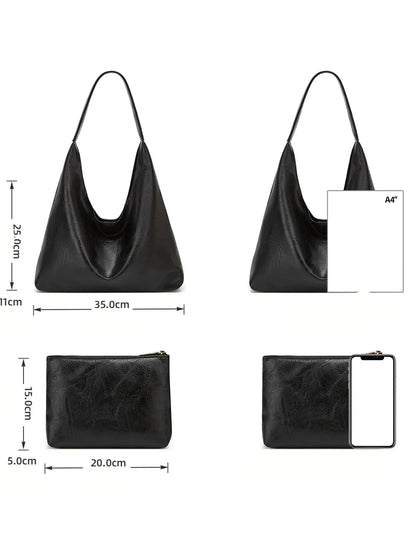 Leather Messenger Bag + Leather Wallet - Manz