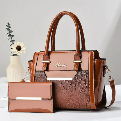 Bag and Wallet Kit in Leather - Croc