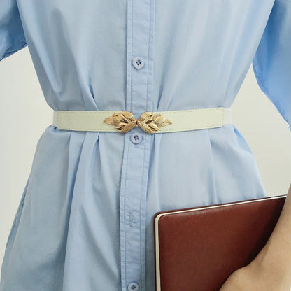 Women's Genuine Leather Belt with Elastic - Amour